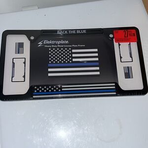 Back the Blue Police Law enforcement NEW truck license plate car trim frame